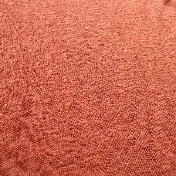 Soft Surroundings Light Orange V Neck Soft Stretch Pull-over Knit Top Medium - Picture 3 of 5